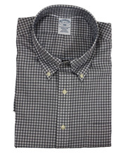 Brooks Brothers The Original Polo Shirt 17-36/37 All Cotton Non-Iron Grey