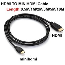 HDMI To MINI HDMI to Standard Male Cable Lead Full HD 1080P 4K HDTV 0.05/10M