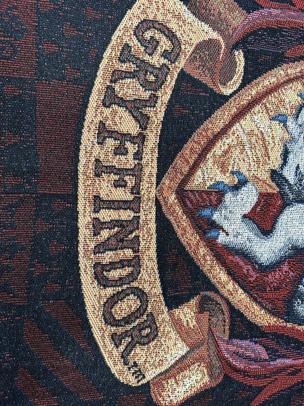 Harry Potter Gryffindor Crest Wall Hanging Tapestry Woven Throw Blanket Fringe