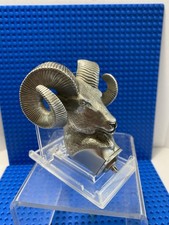 Vintage Dodge Ram Hood Ornament Chrome Horns Metal 1981-1993 Ram Charger Head Vintage Dodge Ram Hood Ornament Chrome Horns Metal 1981-1993 Ram Charger Head