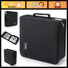 CD DVD Storage Case Holder - 264 Capacity Media Binder Wallet Disc Booklet Black