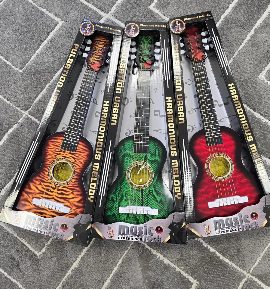 23" Guitar Beginner Kid Children Acoustic Guitars Starter Music Instrument tiger