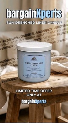 White Barn - SUN DRENCHED LINEN - 3 Docht Sojawachsmischung Kerze - 411g  