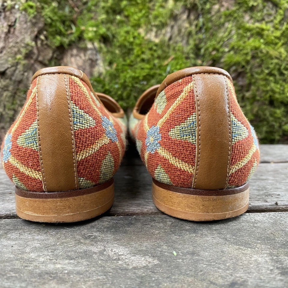 Boho Tapestry Flat Zalo 6 Handmade Loafer Needlepoint Classic Women Shoe Quirky - Image 4 of 4