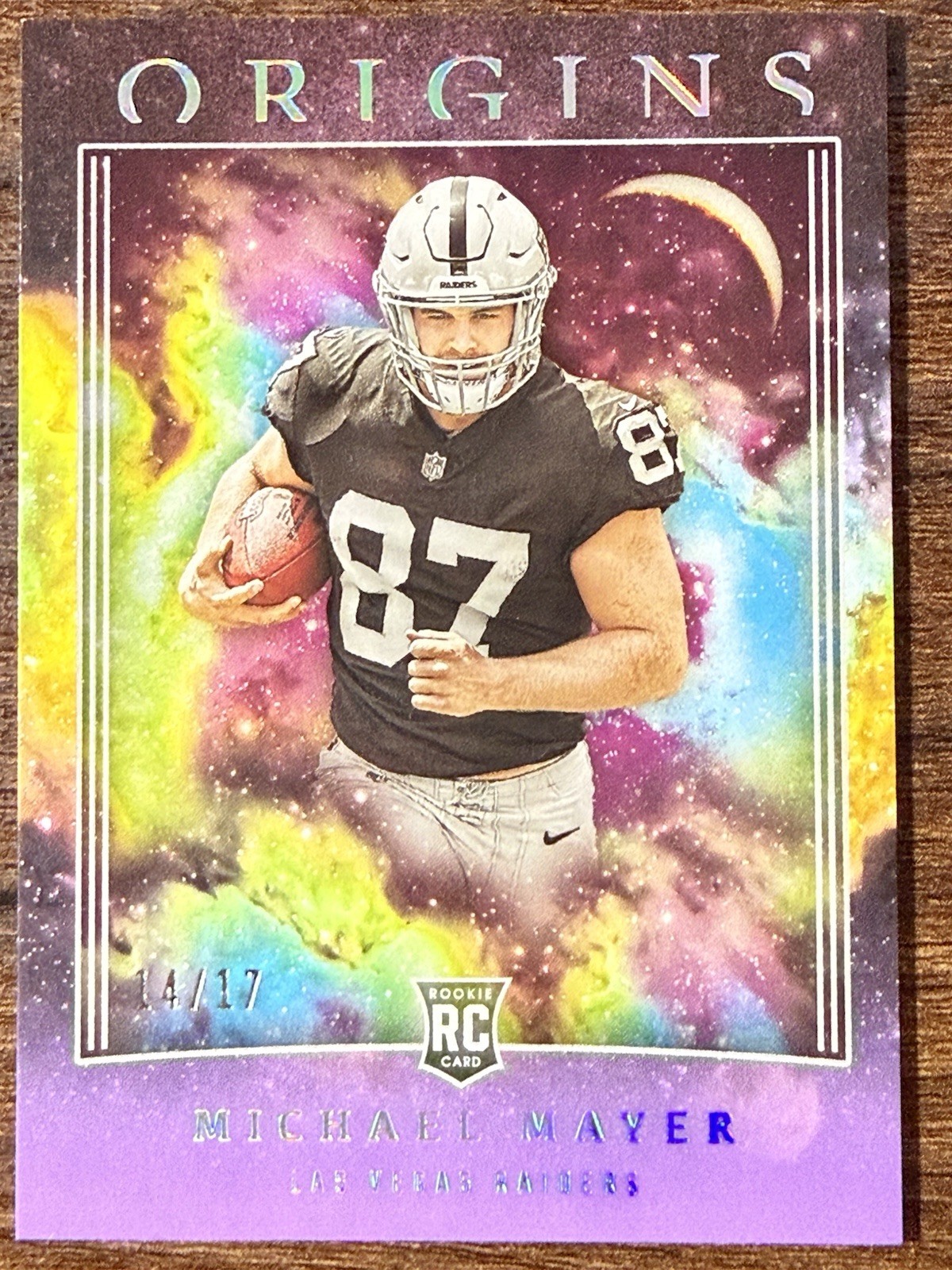 2023 Panini Michael Mayer Rookie #'d /17 Purple Origins RC #116 Raiders SP