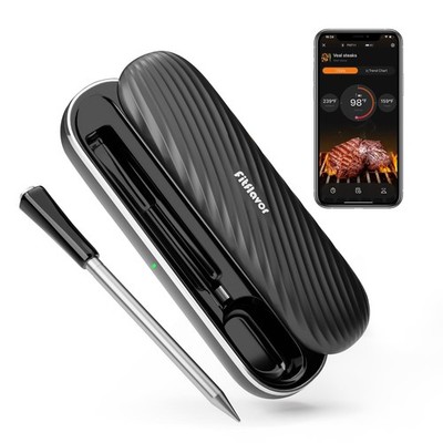 Bluetooth Meat Thermometer Wireless Probe for Smoker 500ft Fitflavor Digital
