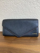 Lodis Organizer Genuine Leather Envelope Black Wallet Classic