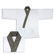 Japanese Sushi Chef Happi Coat with Pocket Men Unisex 31"L Cotton Made in Japan