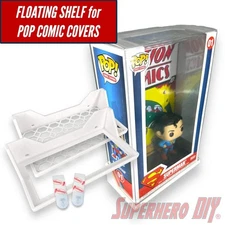 Pop Comic Covers Floating Shelf | Fits Comic Funko Pop Box | Includes screws
