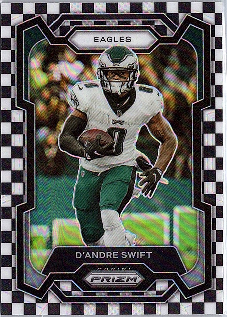 2023 Panini Prizm #237 D'Andre Swift Black and White Checker