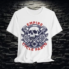 Empire Cycle Parts Skull Motorcycle Harley Inspired T Shirt