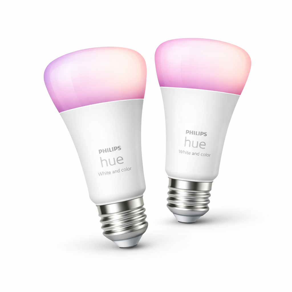 Philips Hue White & Color Ambiance E27 806Lm 75W, 4Er Pack + Bridge V2 Größe 4 Licht - Bild 2
