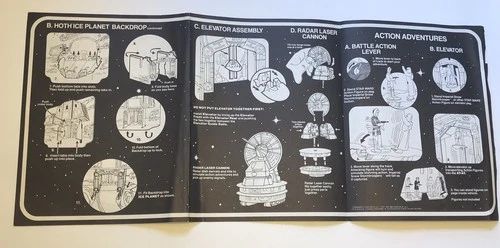 1980 Vintage Star Wars Hoth Ice Planet Adventure Set Instructions Sheet Original