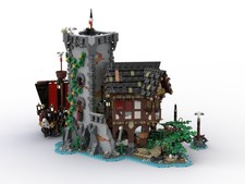 Crimson Outpost Pirate Island with Tower & Ship 3813PCS MOC-163589 Set image