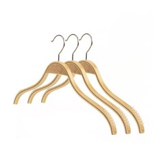 Wooden Hanger 17" Natural Wood Hangers for Clothes, with Extra Soft Non Slip