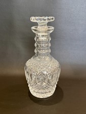 Waterford Crystal Spirit Decanter w/ Stopper Vintage Heavy Cut Glass 10"