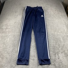 Adidas 3 Stripe Jogger Track Pants Tricot Youth Large 14/16 Blue