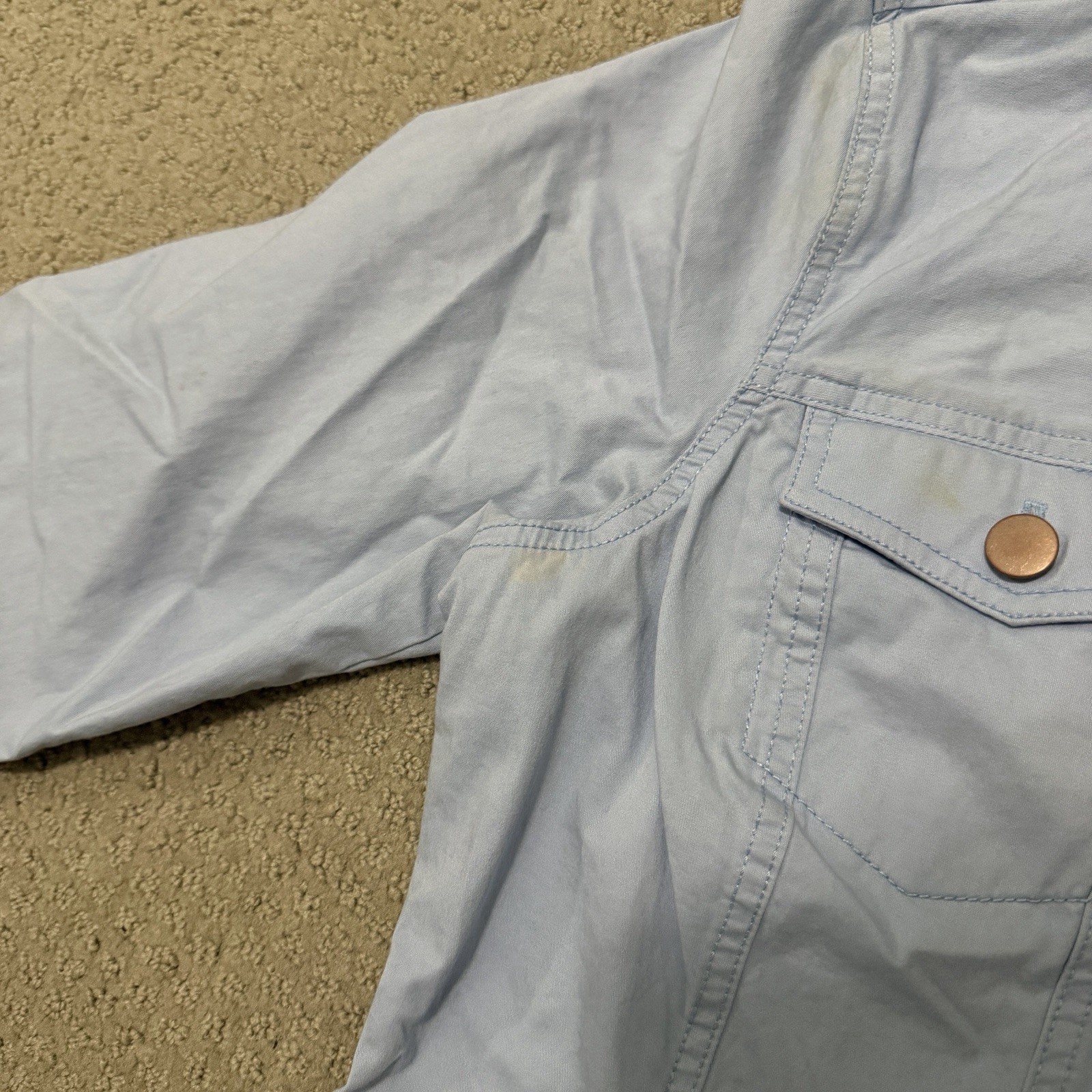 Light Blue Pendleton Western Button Up Cotton Shi… - image 5