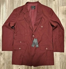 Y-3 Adidas × Yohji Yamamoto Sport Uniform Blazer Burgundy Men's Medium Oversized