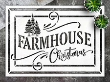 Farmhouse Christmas Tree Home Decor Reusable Stencil - StencilAir