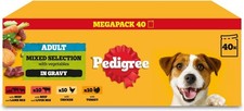 Pedigree Adult Dog Wet Food Pouch Mixed Selection in Gravy, 40x100g 4.00 per kilo