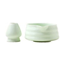 2 -Teilige Keramikschale Japanische Matcha -Tee -Set Ideal für die Teezerem3951