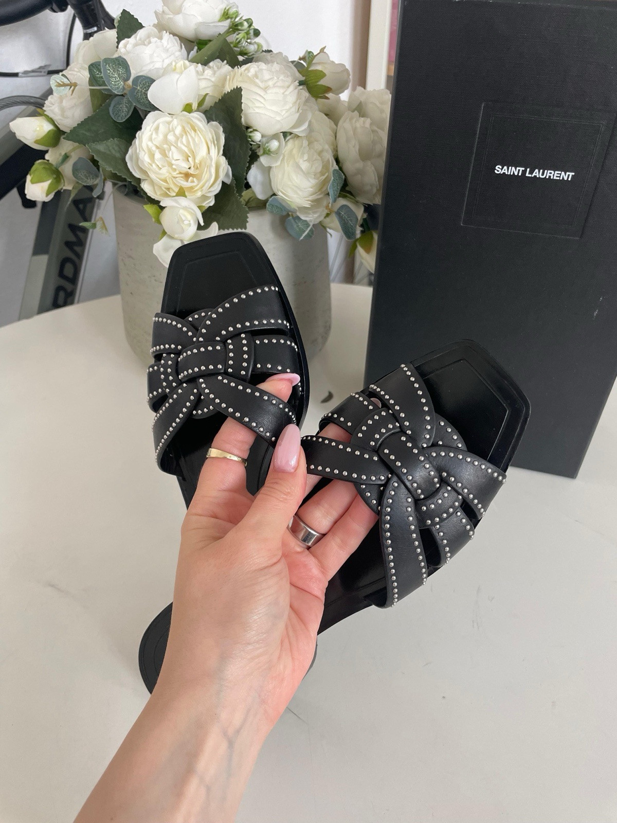 Saint Laurent Amazing Flats Slides esaurito edizione limitata 37 Regno Unito 4 scatola