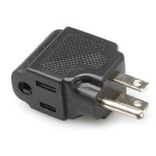 Hosa PWA-486 Right-Angle Power Adaptor Plug Adapter NEMA 5-15R to NEMA 5-15P