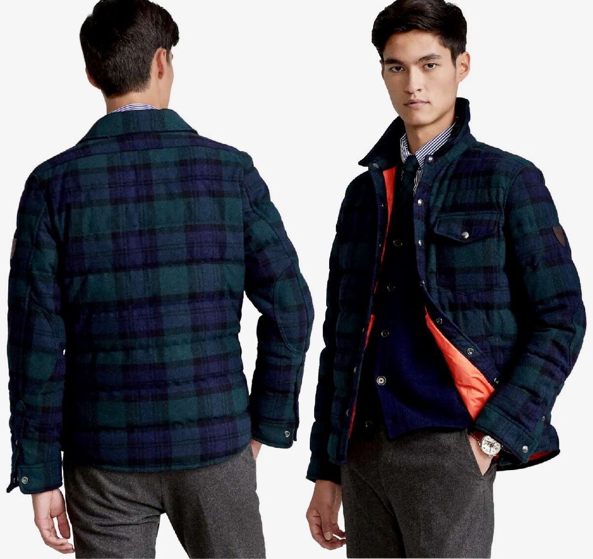MENS XS POLO RALPH LAUREN Blackwatch Tartan Plaid Wool Down MENS XS POLO RALPH LAUREN Blackwatch Tartan Plaid Wool Down