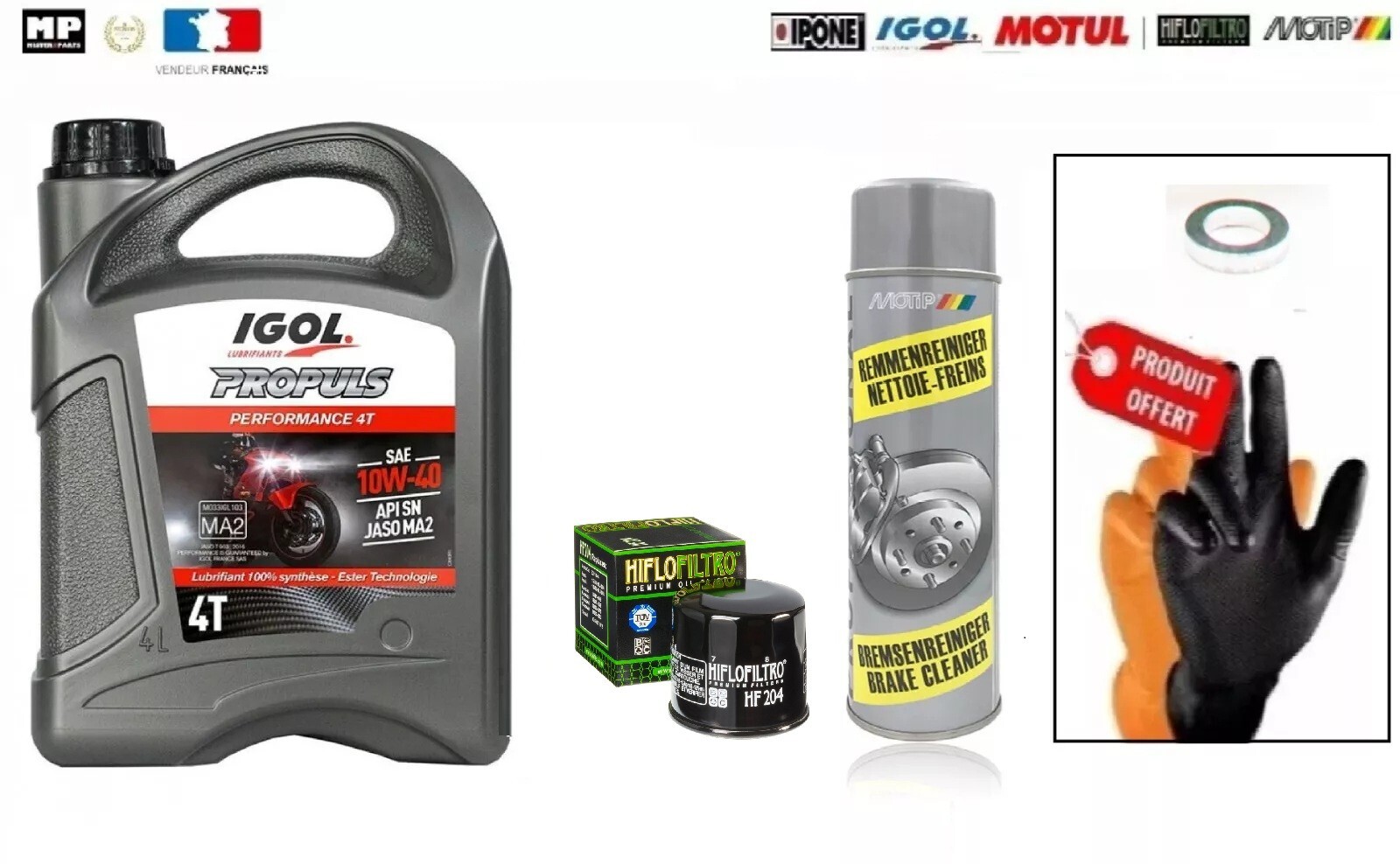 Kit vidange complet pour moto Triumph Thunderbird 1600 huile et filtre pour révision 2009-2017