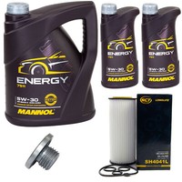 MotoröL Set Mannol Energy 5W-30 7 Liter + ÖLfilter + Schraube FüR Bmw 3Er E46