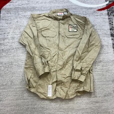 Bulwark Excel FR Pearl Snap Shirt 2XL XXL Brown CAT 2112 Arc Flame Resistant Men