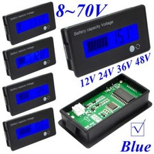 8-70V LCD Acid Lead Lithium Battery Capacity Indicator Voltmeter Voltage Tester