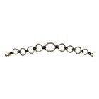 Vintage Monet Silver Tone Bracelet Round Link Chunky Signed 7.25 in