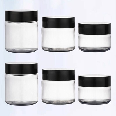 6 Pcs Nachfüllbar Creme Container Klar Runde Creme Probe Gläser