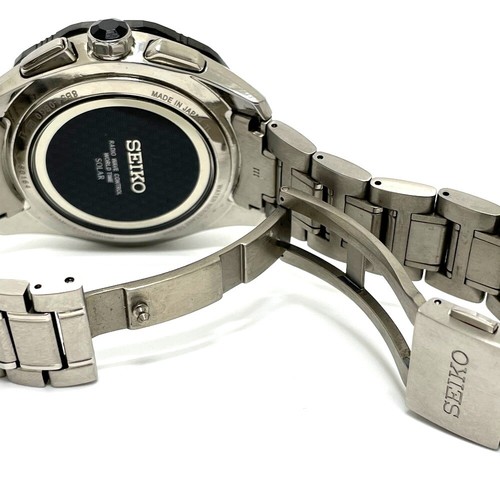 SEIKO 8B54-OBGO/SAGA186 Brights Solar Quartz Wristwatch Titanium Silver x Gold - Picture 8 of 11