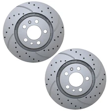 Bison Performance Set 2 Front Drilled 280mm Brake Rotors for Beetle Golf Jetta
