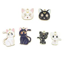 Mixed 60 PCS Cartoon Enamel Charms Metal Pendants DIY Jewelry D26