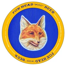Fox Head 400 Beer of Waukesha, Wisconsin NEW Sign 40" Round USA STEEL