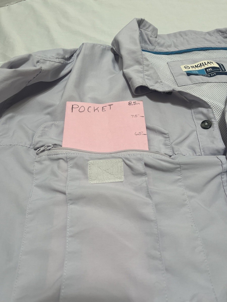 Chemise De Pêche Magellan Fish Gear - Gris, Manches Longues, Ventilée - Homme 2XL - Très Bon état
