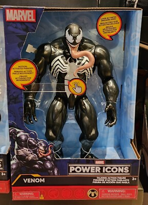 Disney Parks Marvel Venom Power Icons Talking Action Figure New