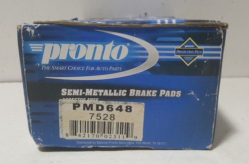 Pronto PMD648 Disc Brake Pad Set Semi-Metallic Front, Fits Vehicles Listed Below - Picture 5 of 5