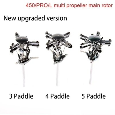 Helicopter Simulation 3 4 5 Blades Main Rotor Head Set Spindle For 450 Pro 480E