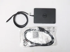 DELL DOCKING STATION K17A WD15 4K USB-C VGA HDMI MINI DP AC ADAPTER  W/ CABLE