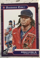 2021 Panini Donruss Baseball Diamond Kings Holo Blue #16 Ronald Acuna Jr.