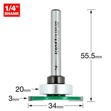 Trend CRAFTPRO Weatherseal Groover Router Cutter 34mm 3mm 1/4"