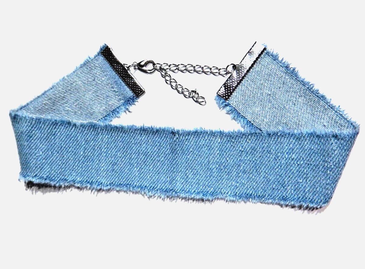 Denim choker shop