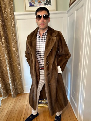 Brown Mens Vintage Fur Coats Shearling Jacket Mens B7 Bomber