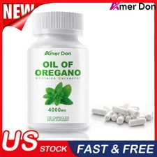 120x Oregano Oil Capsules Premium Formula 4000mcg Organic Extract Immune Health