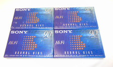 Audio Cassettes 4x Sony HiFi Normal Bias 90 Min Factory Sealed